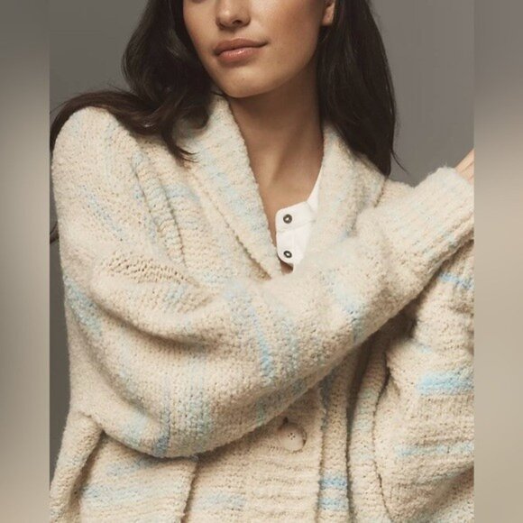 NWT Size XL (P2P 30") -Anthro Oversized Cardigan Sweater made in Italy (US$ 198) - Picture 9 of 16